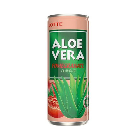 Lotte Aloe Vera Pomegranate Drink Traube 240ml - Aloe vera pomigrante drink- Lotte Aloe Vera Granatapfel Drink Traube